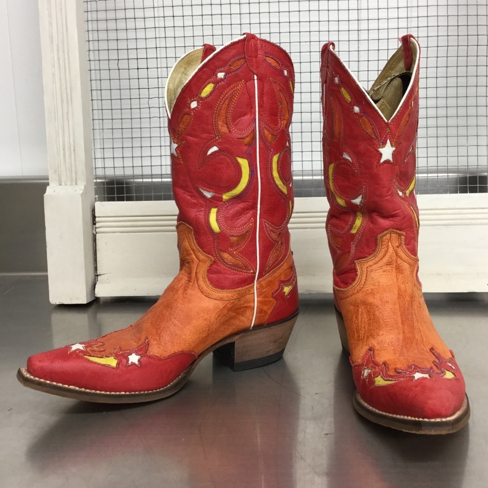 Justin Leather Western Boots Sz 7